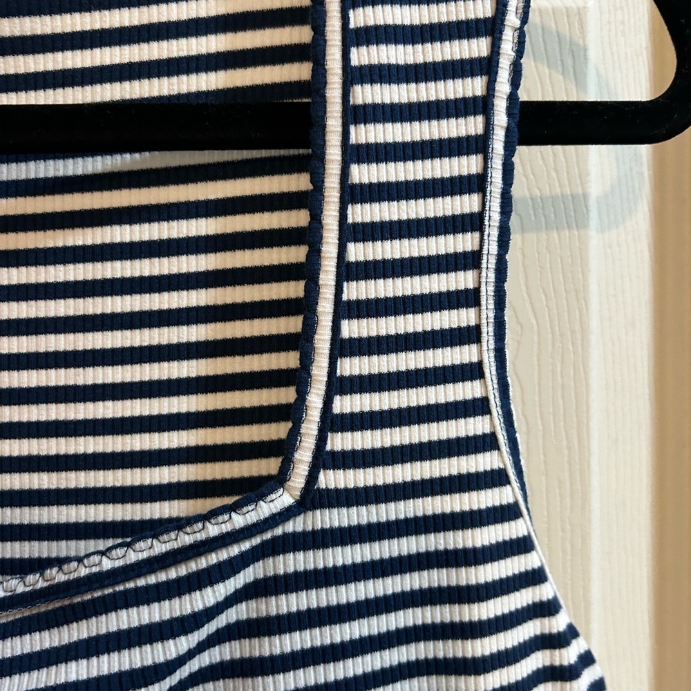LC Lauren Conrad Black and White Striped Tank Top - Picture 3 of 4
